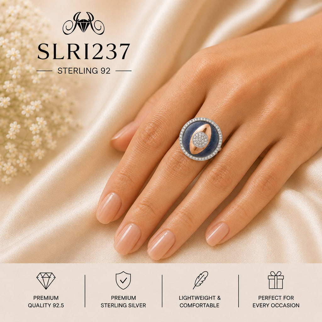 SLRI237 Sterling Silver Ring Wearing