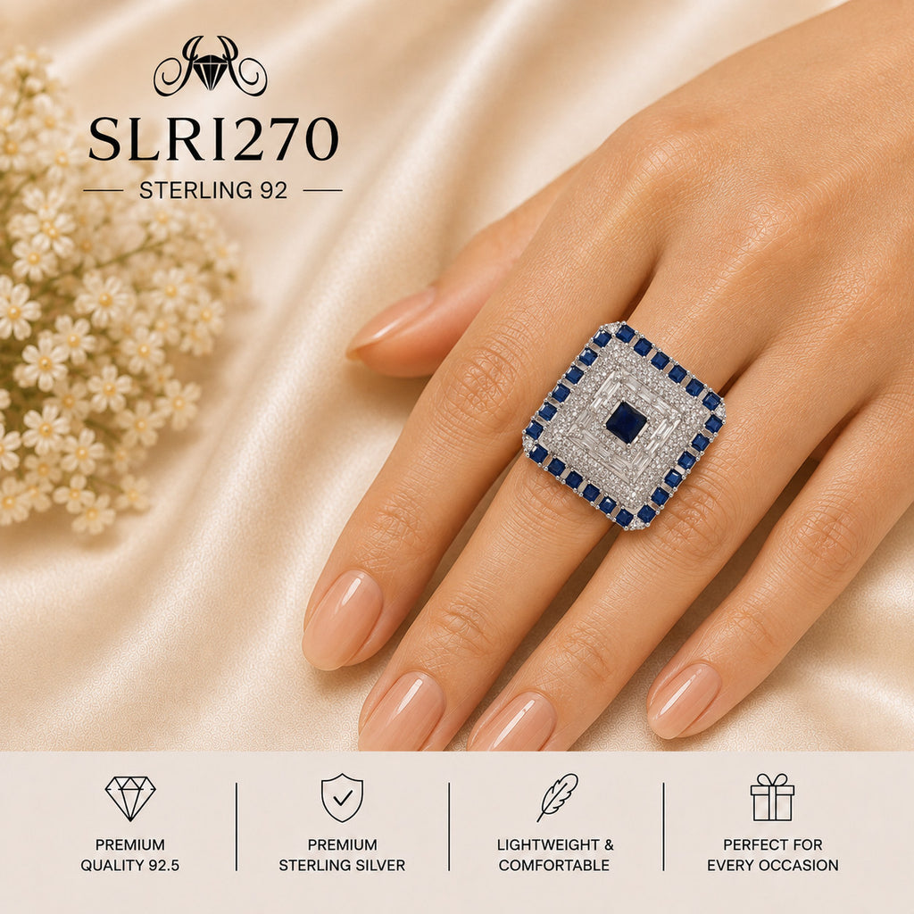 SLRI270 Sterling Silver Ring Wearing