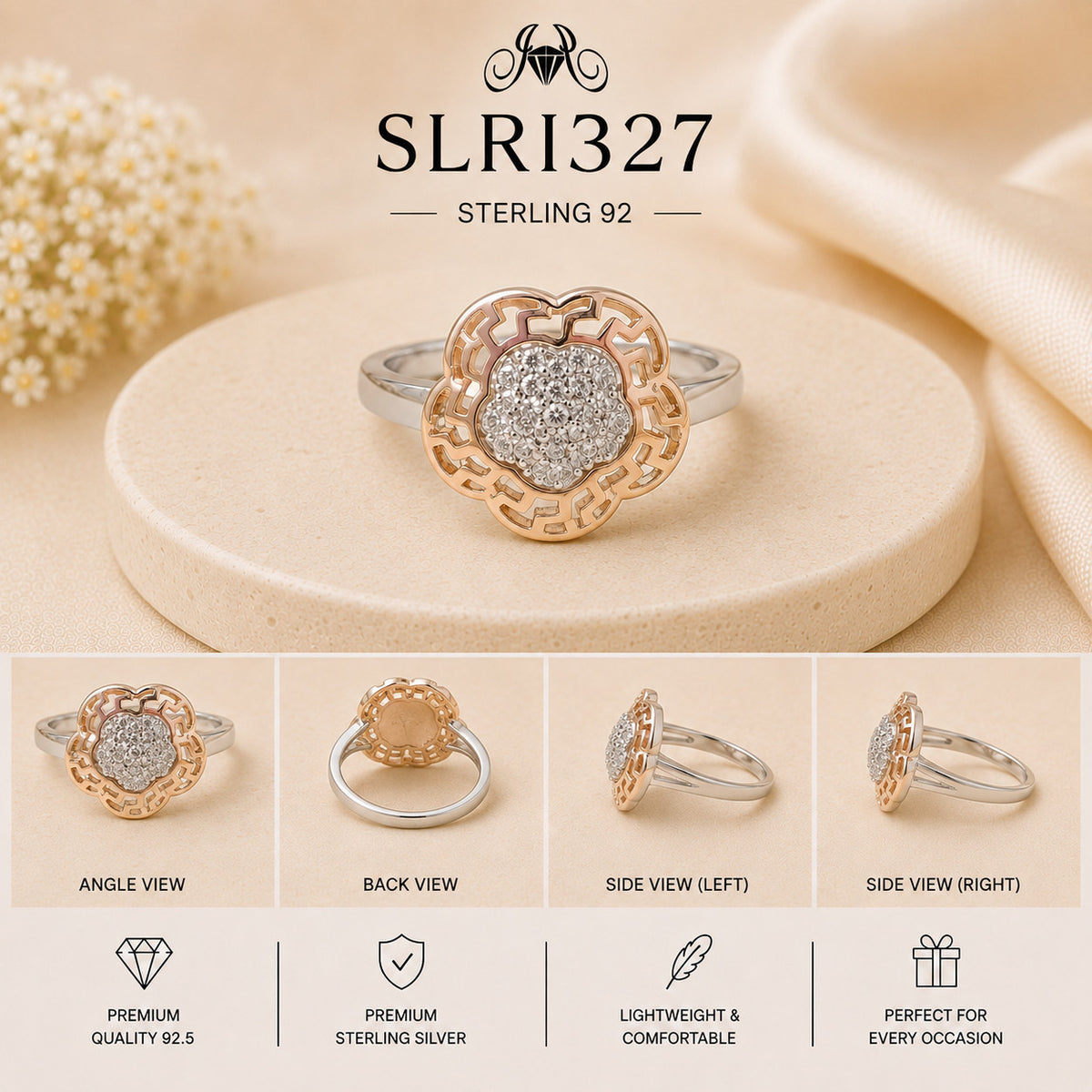 SLRI327 Sterling Silver Ring Details