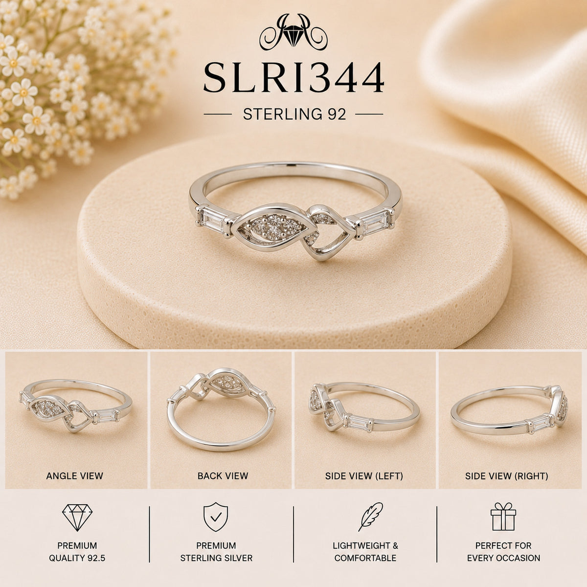 SLRI344 Sterling Silver Ring Details