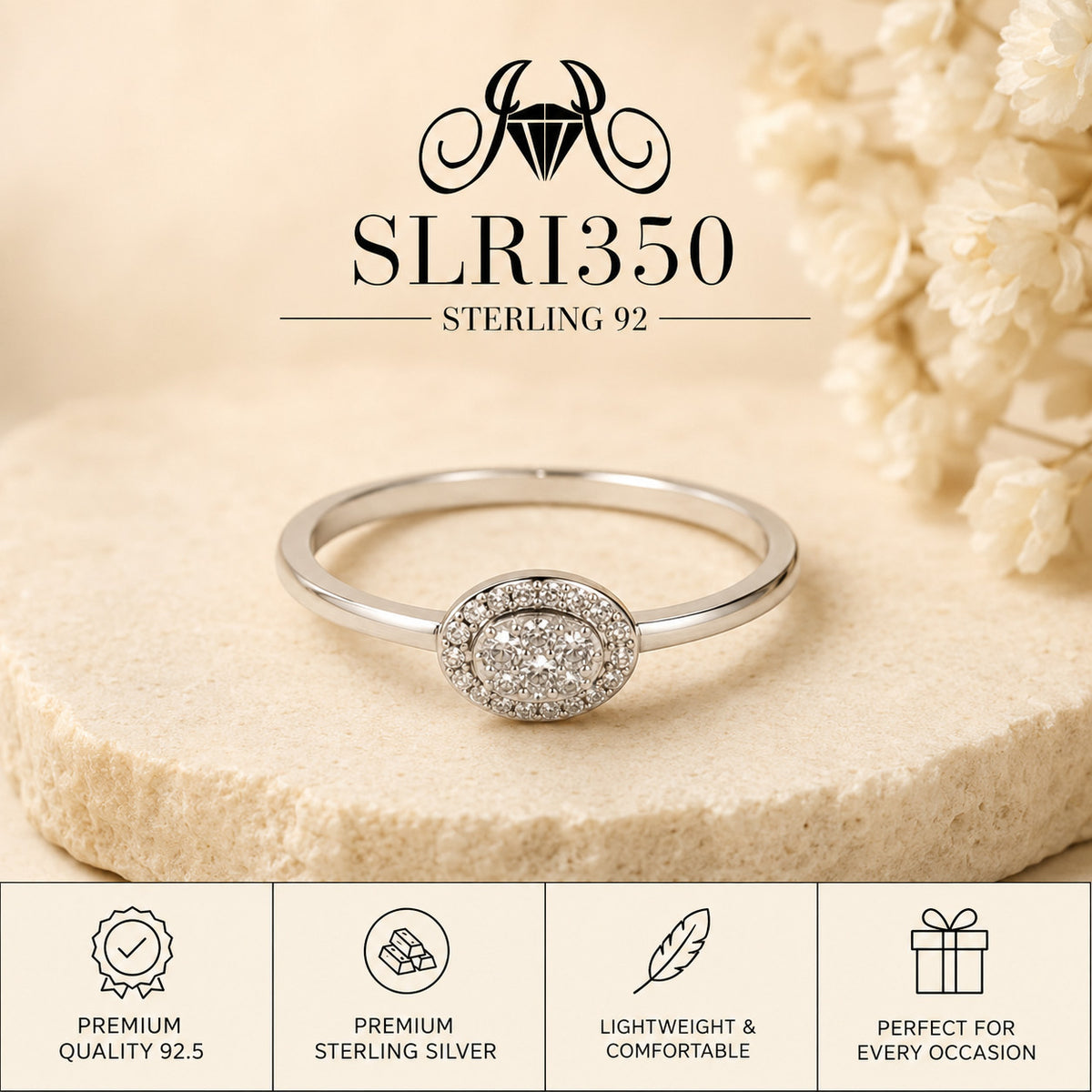SLRI350 Sterling Silver Ring Portrait