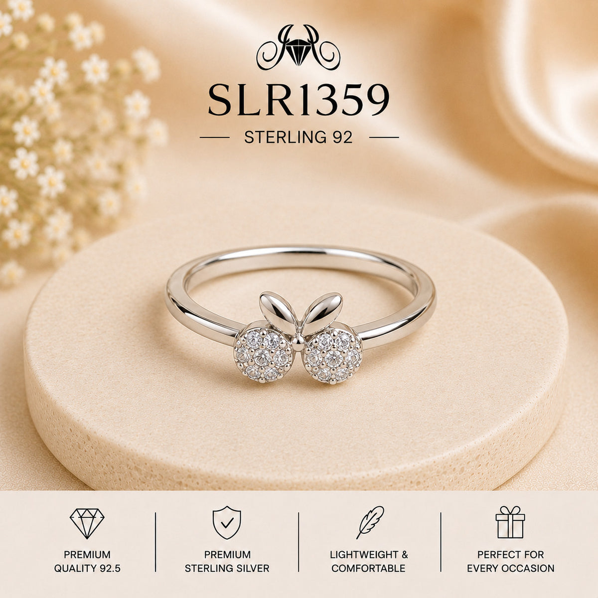 SLRI359 Sterling Silver Ring Portrait