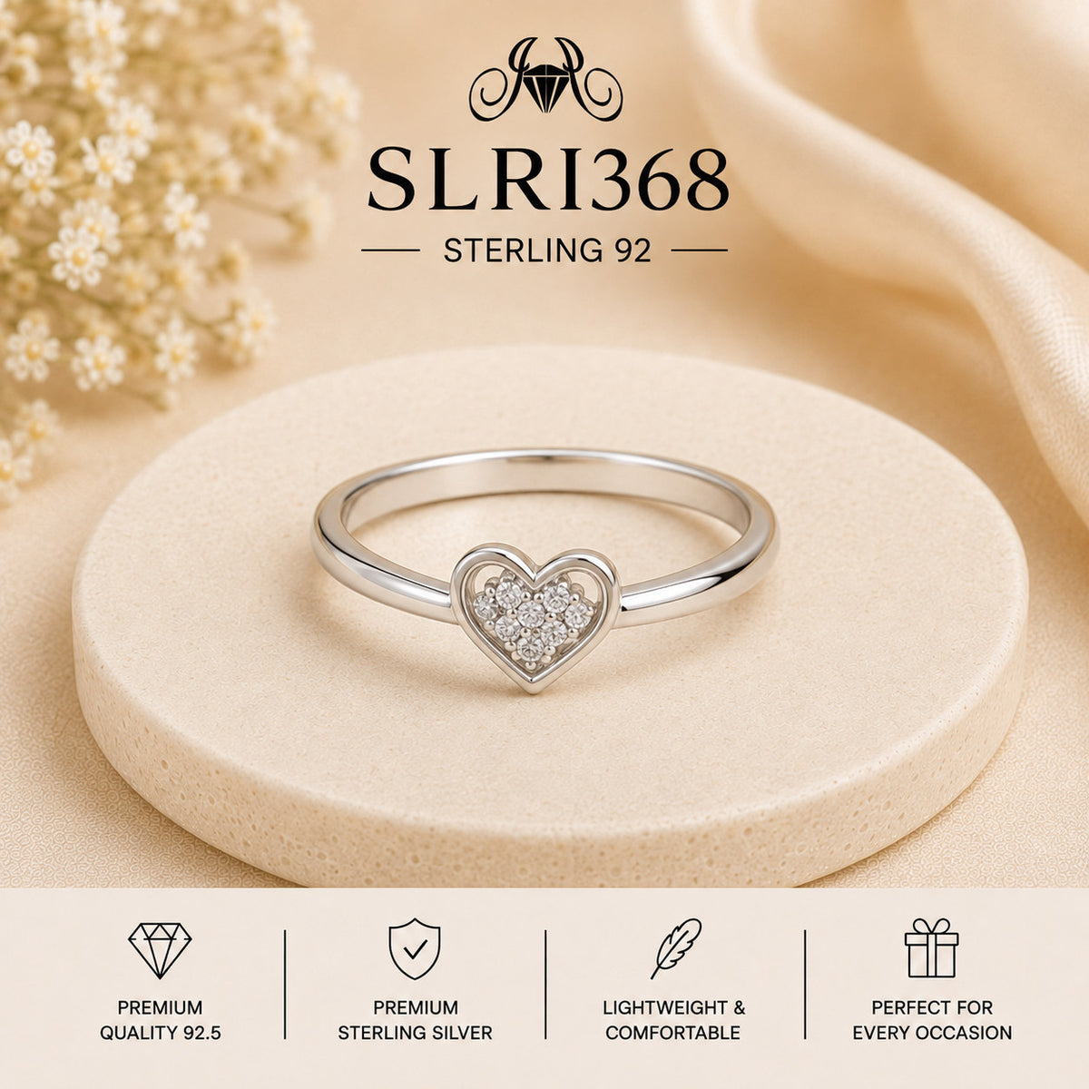 SLRI368 Sterling Silver Ring portrait