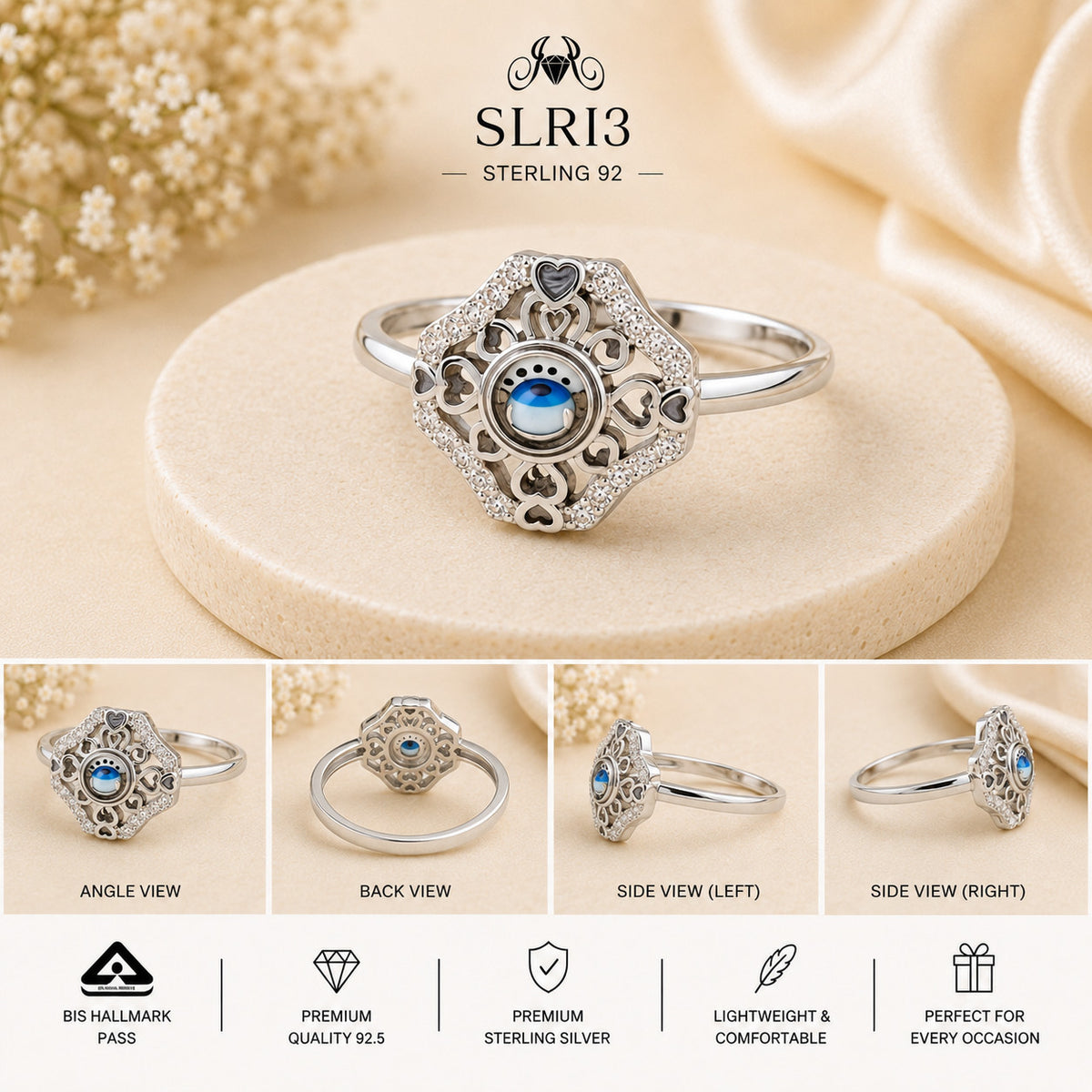 SLRI3 Sterling Silver Ring Details