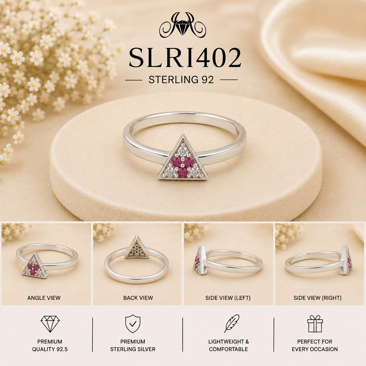 SLRI402 Sterling Silver Ring collage