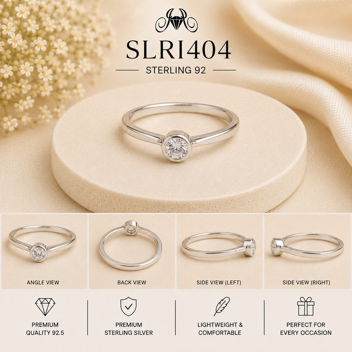 SLRI404 Sterling Silver Ring collage