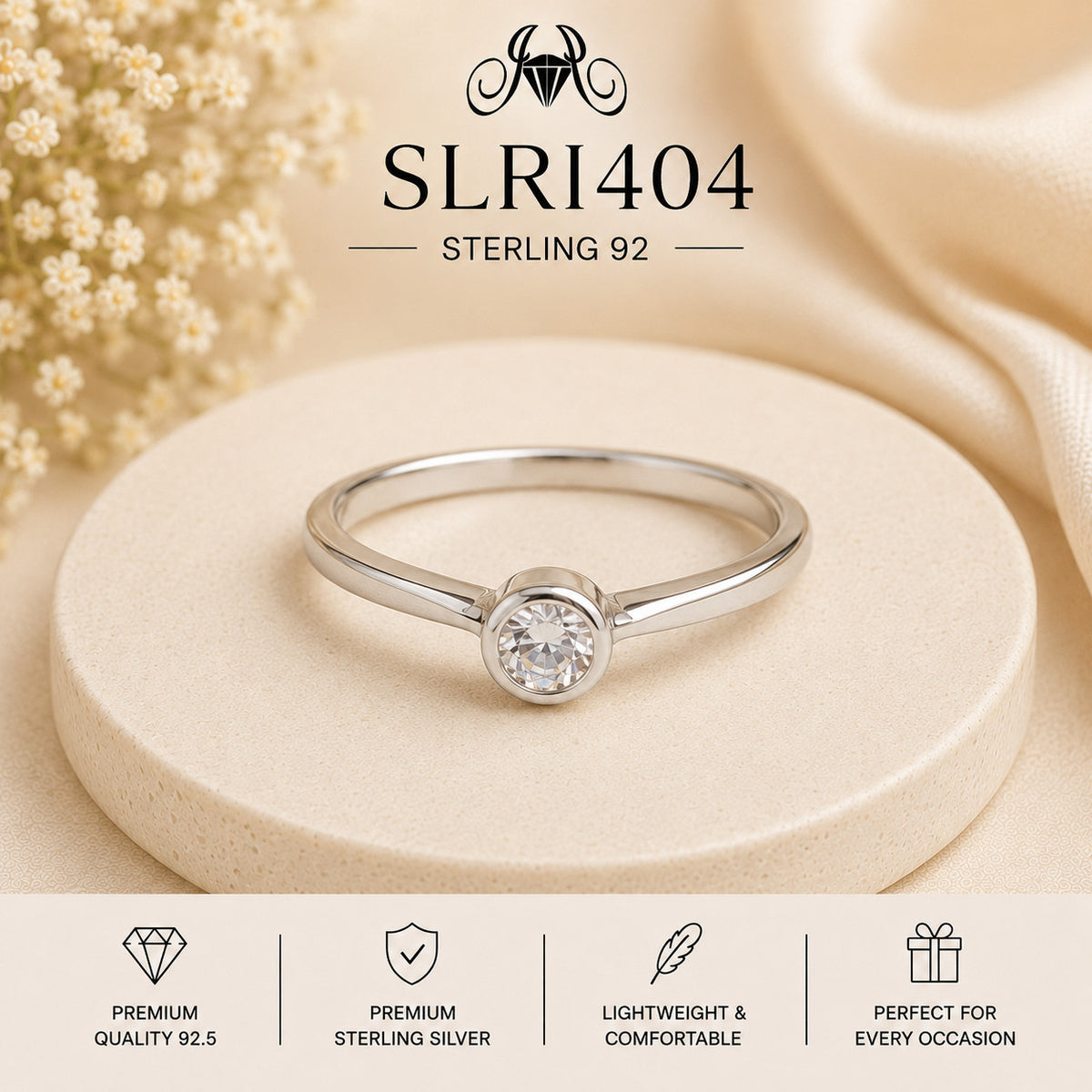 SLRI404 Sterling Silver Ring portrait