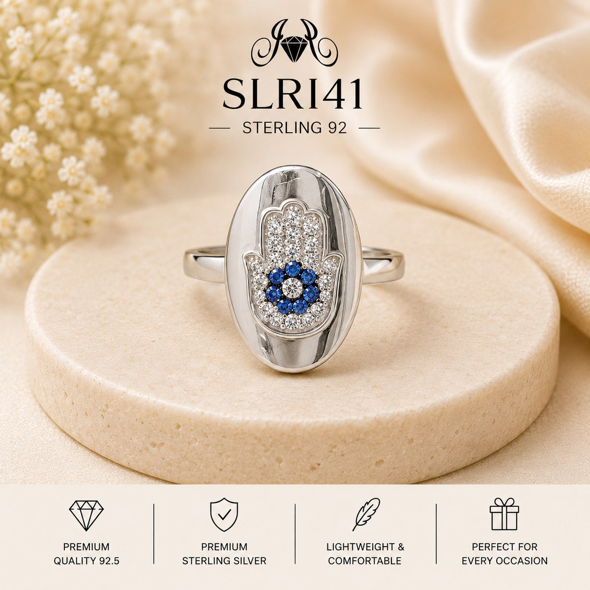 SLRI41 Sterling Silver Ring Portrait