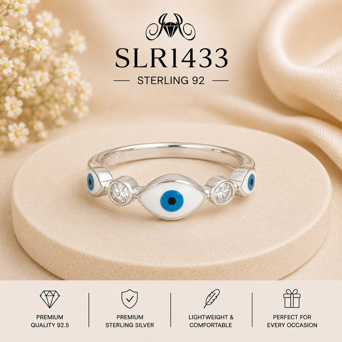 SLRI433 Sterling Silver Ring portrait
