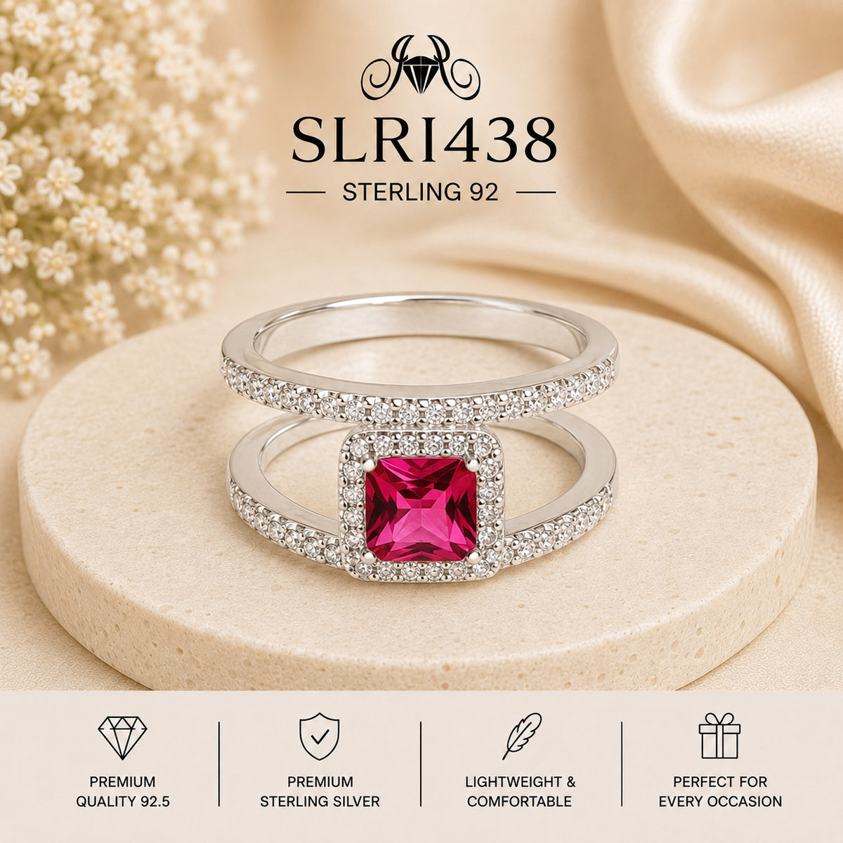 SLRI438 Sterling Silver Ring portrait