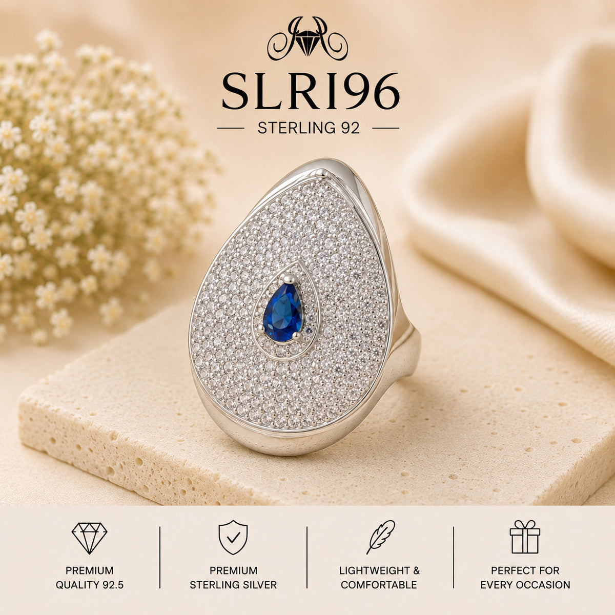 SLRI96 Sterling Silver Ring Portrait