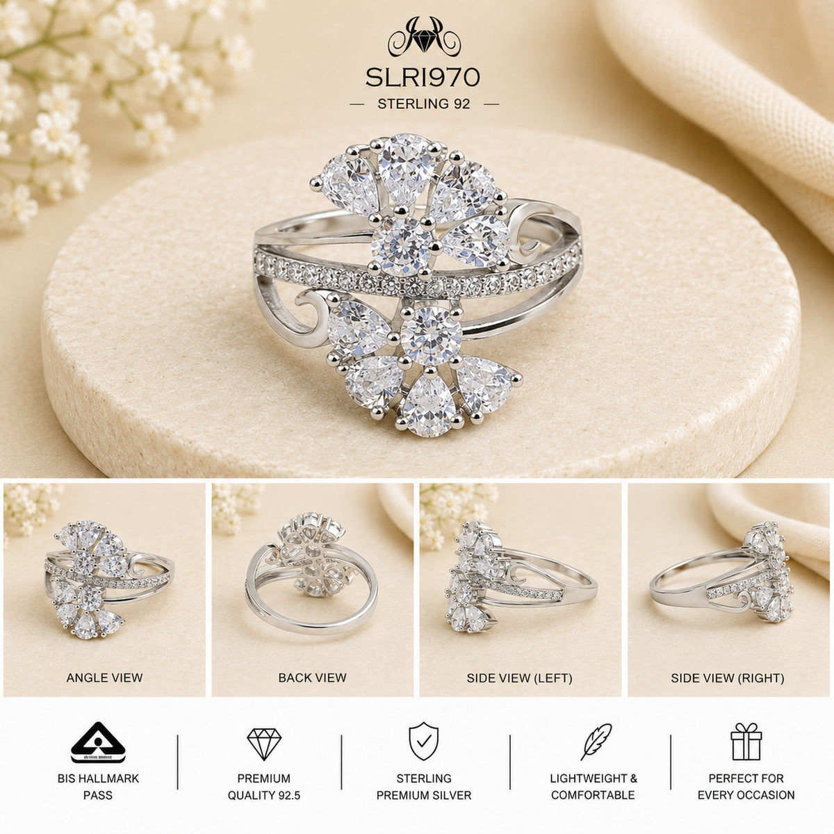 SLRI970 Sterling Silver Ring collage