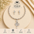 SNK10 92.5 sterling silver necklace set - portrait view