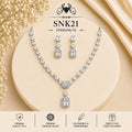 SNK21 92.5 sterling silver necklace set - portrait view