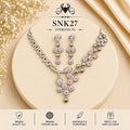 SNK27 92.5 sterling silver necklace set - portrait view