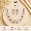 SNK28 92.5 sterling silver necklace set - portrait view