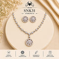 SNK31 92.5 sterling silver necklace set - portrait view