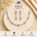 SNK33 92.5 sterling silver necklace set - portrait view