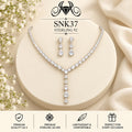 SNK37 92.5 sterling silver necklace set - portrait view
