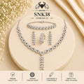 SNK38 92.5 sterling silver necklace set - portrait view