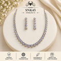 SNK45 92.5 sterling silver necklace set - portrait view