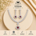 SNK46 92.5 sterling silver necklace set - portrait view