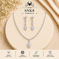 SNK8 92.5 sterling silver necklace set - portrait view