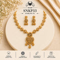 SNKP33 gold polish 92.5 sterling silver necklace set - portrait view