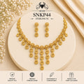 SNKP44 gold polish 92.5 sterling silver necklace set - portrait view