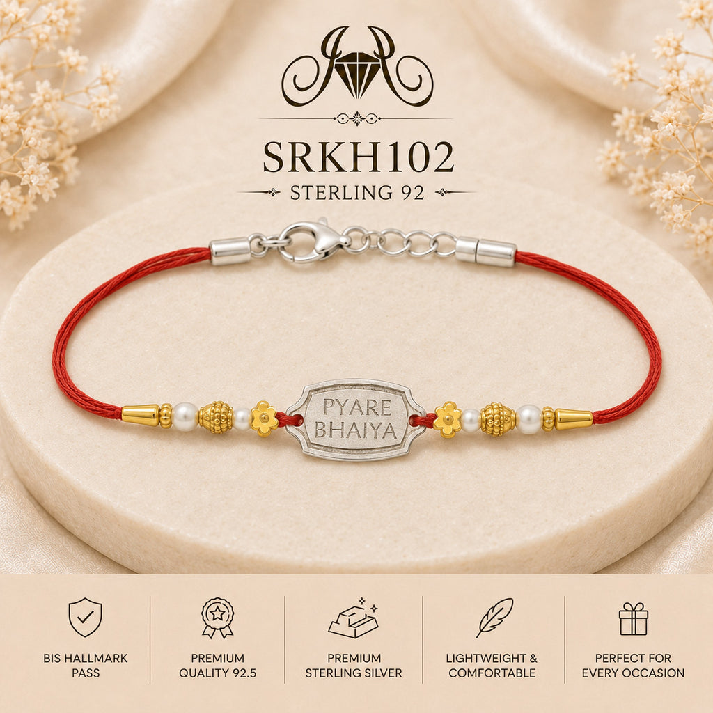 SRKH102 premium sterling silver Rakhi product view