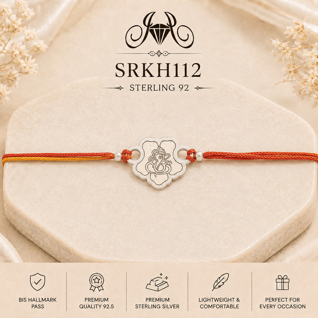 SRKH112 premium sterling silver Rakhi product view