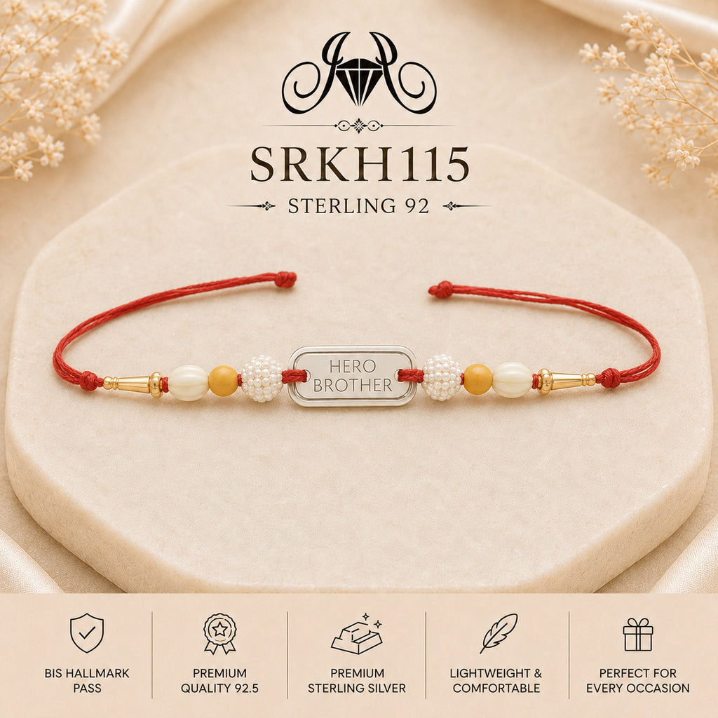 SRKH115 premium sterling silver Rakhi product view