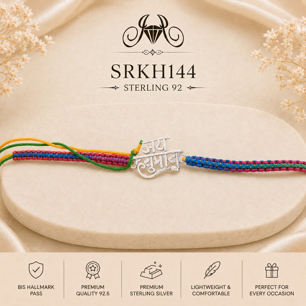 SRKH144 premium sterling silver Rakhi product view