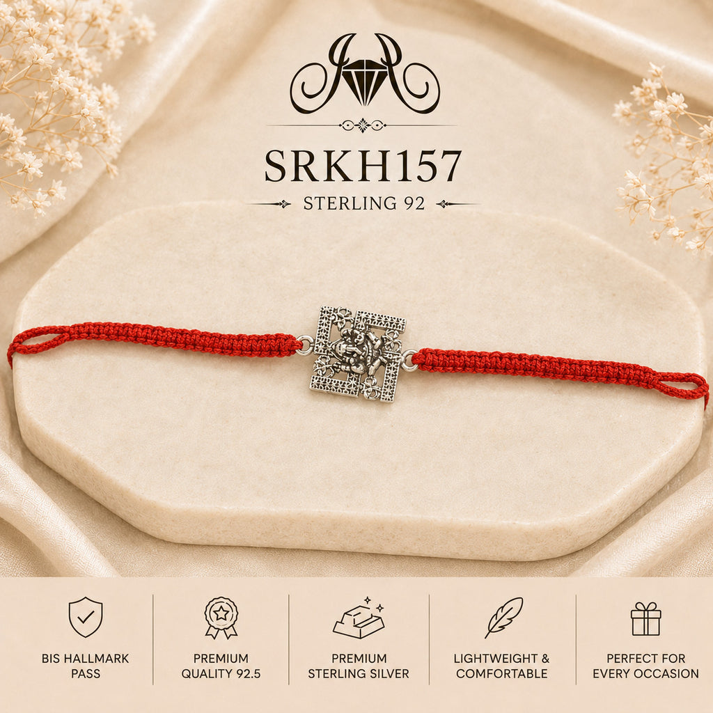SRKH157 premium sterling silver Rakhi product view