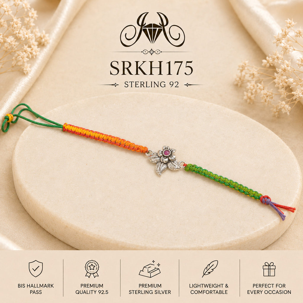 SRKH175 premium sterling silver Rakhi product view