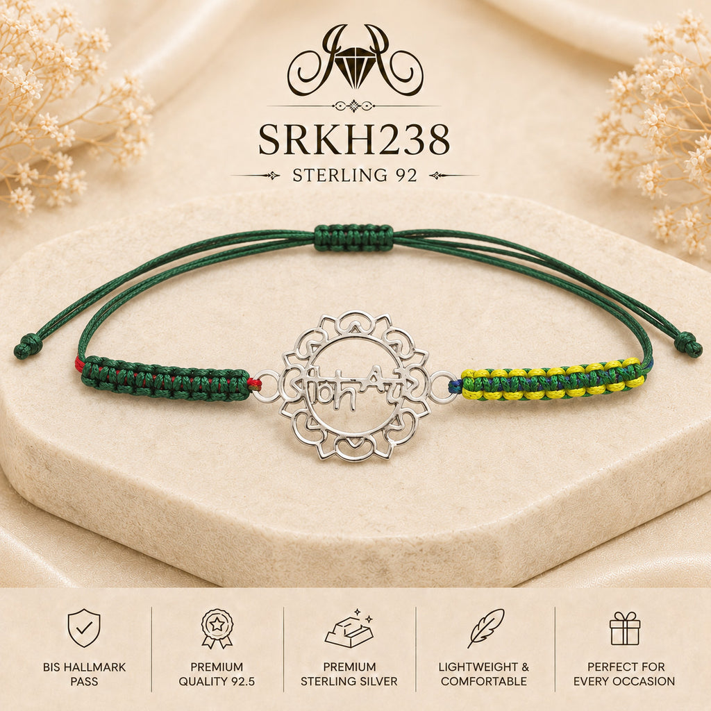 SRKH238 premium sterling silver Rakhi product view