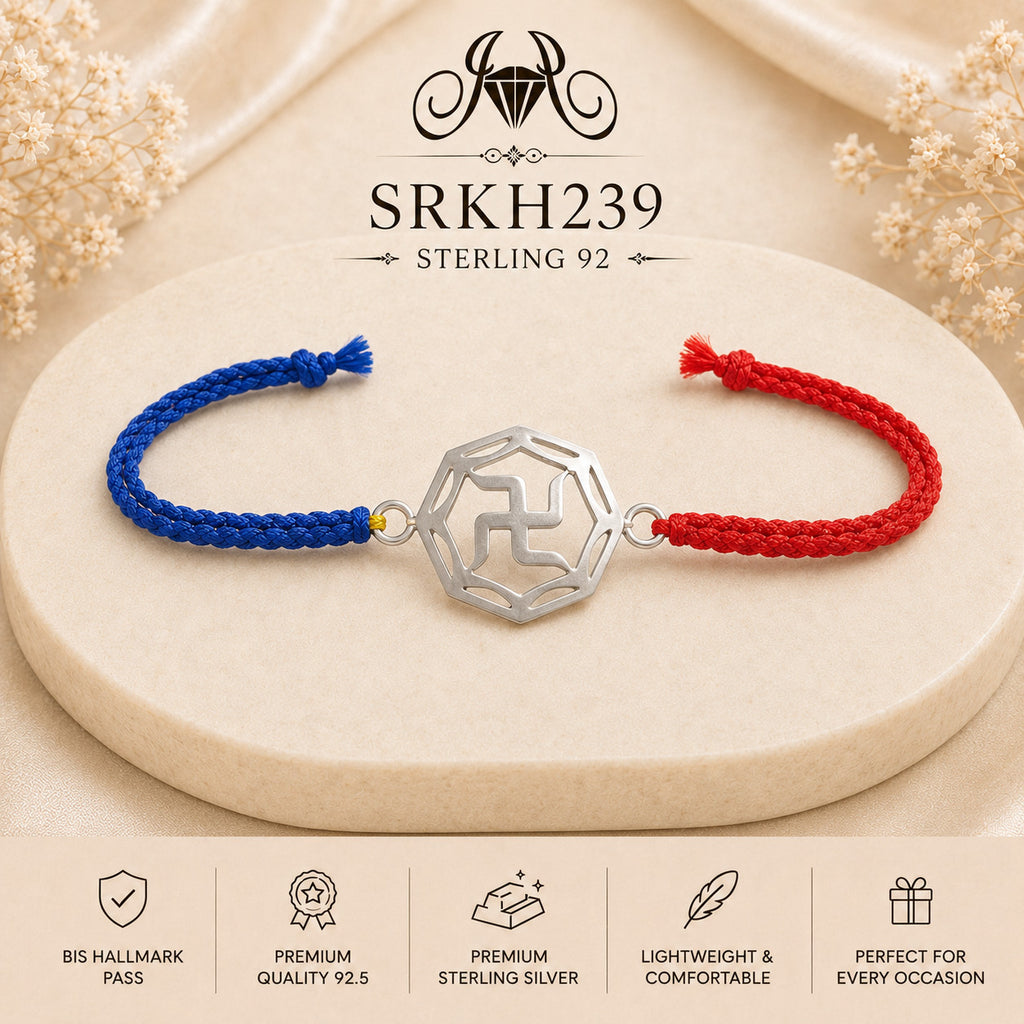 SRKH239 premium sterling silver Rakhi product view