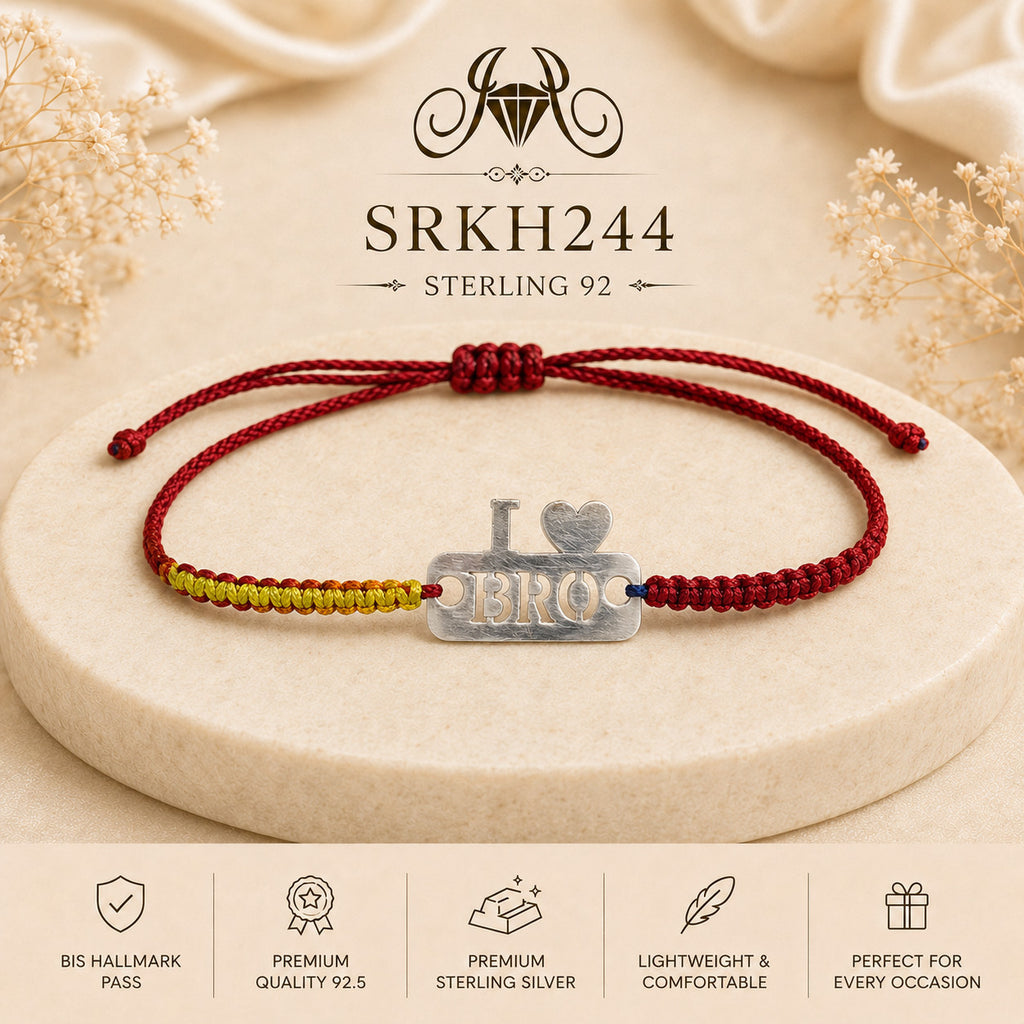 SRKH244 premium sterling silver Rakhi product view