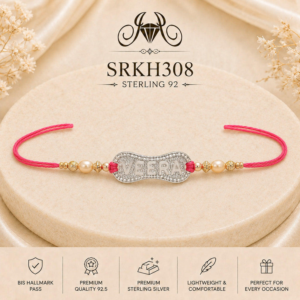 SRKH308 premium sterling silver Rakhi product view