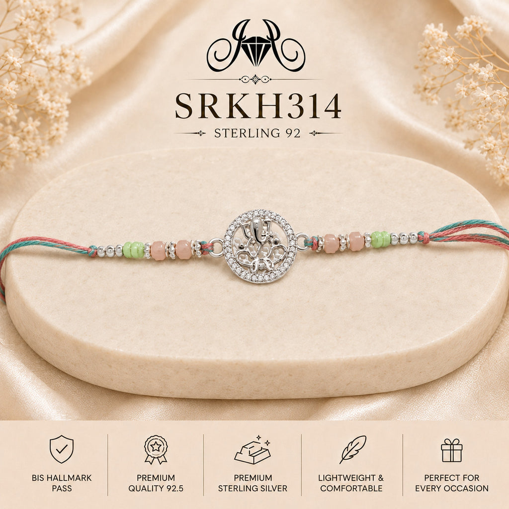 SRKH314 premium sterling silver Rakhi product view