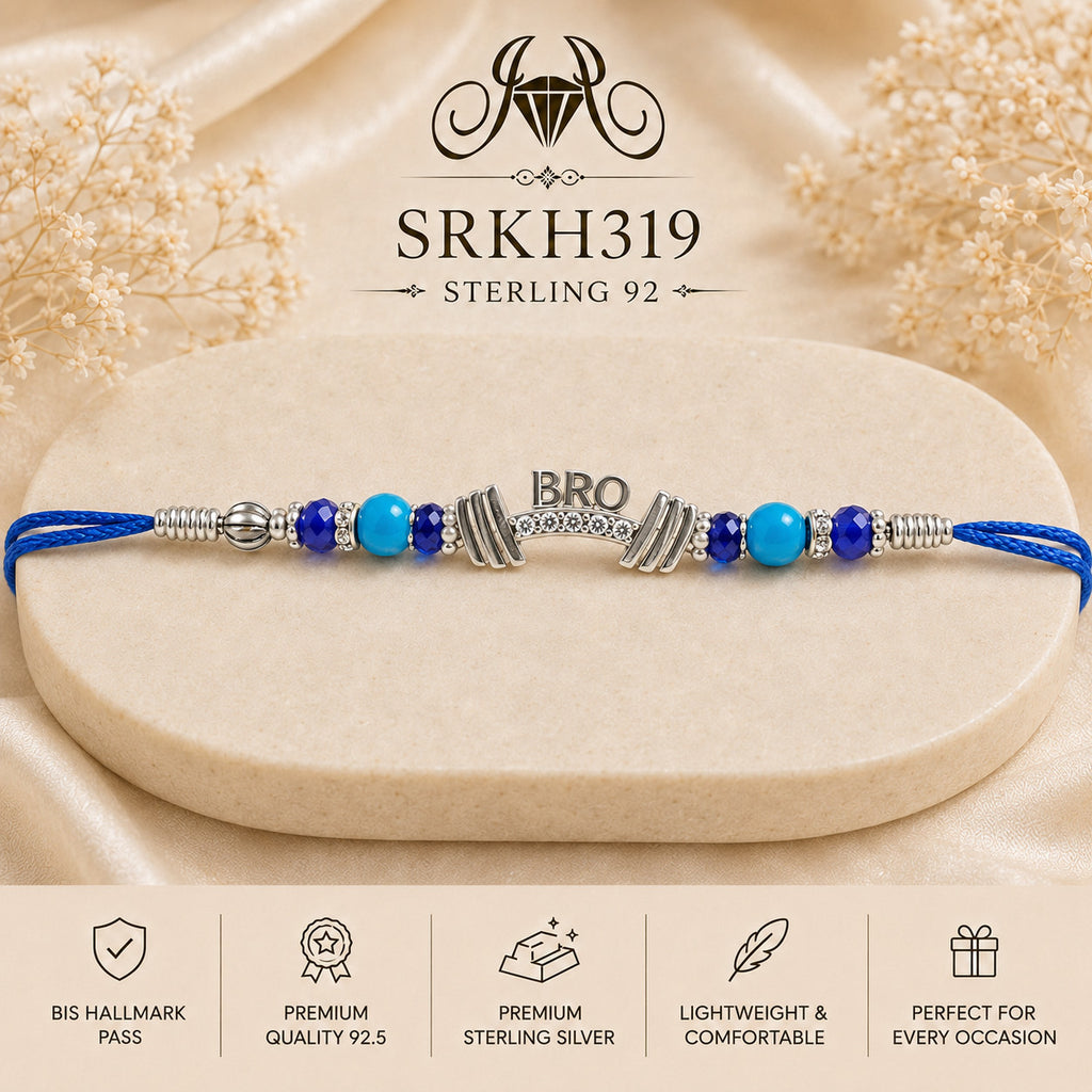 SRKH319 premium sterling silver Rakhi product view