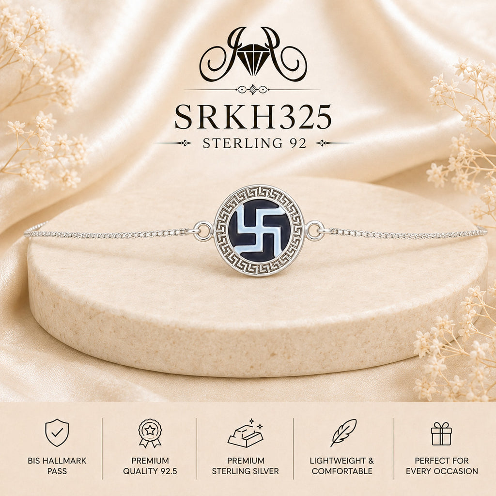 SRKH325 premium sterling silver Rakhi product view