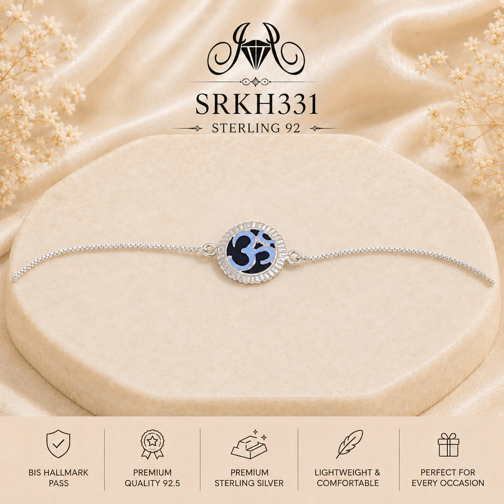 SRKH331 premium sterling silver Rakhi product view