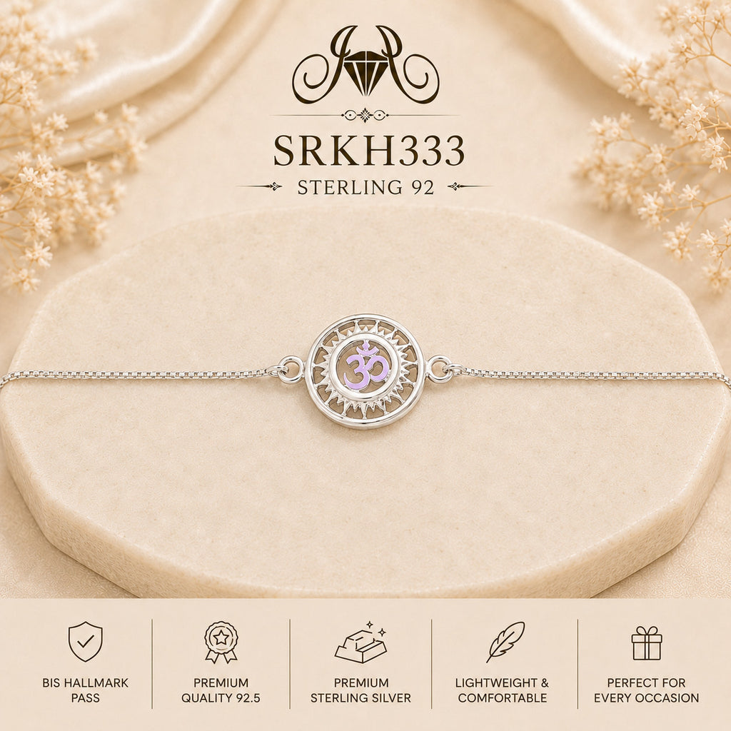 SRKH333 premium sterling silver Rakhi product view