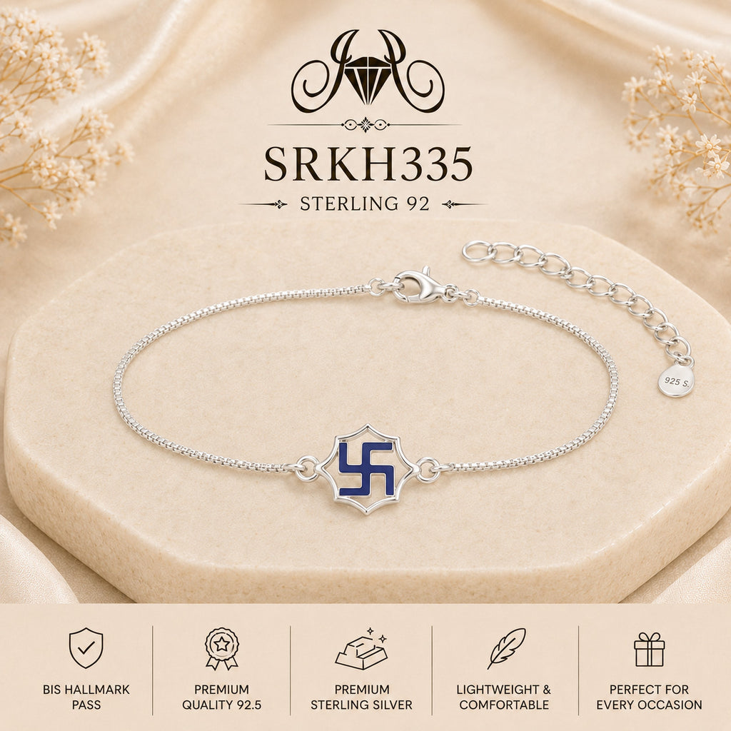 SRKH335 premium sterling silver Rakhi product view