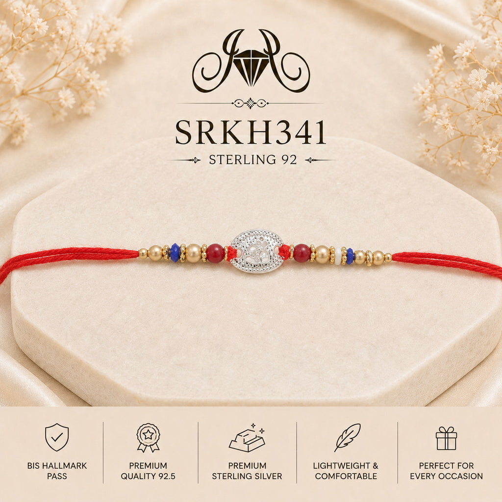 SRKH341 premium sterling silver Rakhi product view
