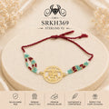 SRKH369 Swastik sterling silver rakhi front view