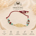 SRKH382 Bro heartbeat sterling silver rakhi front view