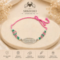 SRKH383 Bro heartbeat sterling silver rakhi front view