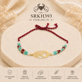 SRKH393 Bro sterling silver rakhi front view